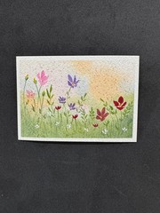 Original ACEO, Watercolor “Sprinkles of Spring”, One of a kind, signed by artist
