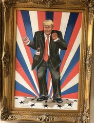 President Trump Dancing – Original Oil Painting 24×36 – 32.1/2 – 44.1/2in.Framed