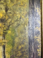 1902 Oil Painting Signed ALT Country Road Landscape Beautiful Frame 28.75 x 25