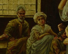 Old painting Copy after Fabio FABBI (1861-1946) Dancing Women Oil 26.4×22.4 in