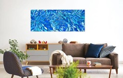 LOUISE NUMINA 130 x 60 cm Original Aboriginal Painting. Bush Medicine Leaves