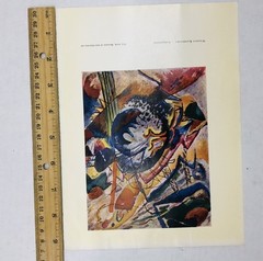 Vtg Composition Painting Art Print Wassily Kandinsky Art Reproduction MCM 6”