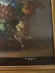 Flower abstract C.Hope BEAUTIFUL gld wood frame