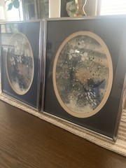 Donna Watson Original Painting Pair Navy White Neutral Decor