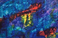 Jackson Pollock style￼￼ Canvas painting￼ 72” X 60”Abstract,Modern,XL,5ftX6ft
