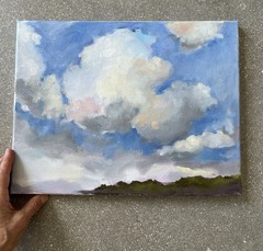 Oil Painting Florida Clouds in Everglades Landscape Collect Contemporary Art