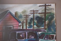 Vintage Harold Laynor – Water color on paper Lanscape Painting – Not framed