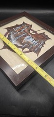 Unique Vtg Beautifully Framed Painted Church Aspens Well On A Leaf Signed Spears