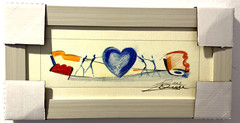 🔥ALFRED GOCKEL ‚TWO BY TWO“ Hand Signed Mix Media Hand Ebellished