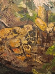 Large MCM Early Mary Ann Ginter Painting circa 1950’s Listed Artist „COTTON“ Art