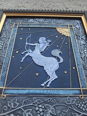 Friar Crafts England ZODIAC Framed Art D. HAND PAINTED SAGITTARIUS ASTROLOGY
