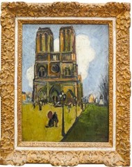 Pierre De Belay (French, 1890-1947) (French, 1890-1947) Notre Dame Oil On Canvas
