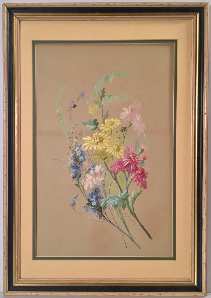 Listed Artist Louis Léon Eugène Billotey (1883-1940) Signed Gouache Painting