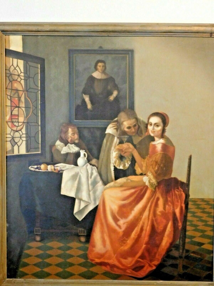 Re-imagined VERMEER , HAL B. RUNYON (1907-1993, S. F. / Hollywood); Signed, O/C