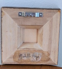 Original Tiny Art On Wood W/Beeswax Let It Bee 4×4 In. Signed by Artist