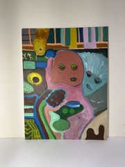 Visionary Expressionist Dream Painting By New York Outsider Artist Louise Abrams