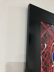 Original Acrylic Abstract Painting on Wood – 41×13 – Neural Canopy – Modern Art