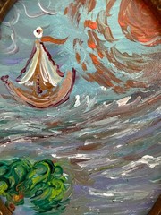 Set of 3 Small Serg Graff Nautical Paintings Framed Sailing Ship Seascapes Art