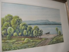 German Southern Bavarian Dessien Oil Acrylics & Watercolor Painting by L. Becker