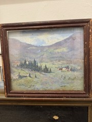 Lee Lash Landscape Painting On Wood As Is