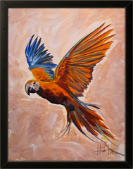 Hunt Original Art: 12×16 Acrylic on Canvas Tropical Bird