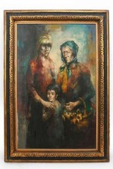 Stunning Modernist Painting Unsigned-Needs Research poss. Jansem? 44″ H X 32″ W