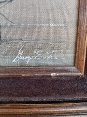 George E. Lee signed original oil painting Seafaring 20 x17