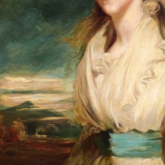 Great 19th century John Hoppner oil portrait of Agnes Coussmaker 37 1/4 x 33 1/2