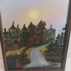 Oil Painting on Canvas 11×14 in vintage frame by Vickie