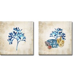 Sea Life by Incado 2-pc Gallery Wrap Canvas Giclee Art Set (24 in x 24 in Ea.)