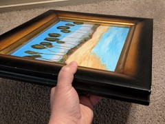 Vintage Beach Framed Painting Signed by Laura Mayfield 20″x 16-1/2″