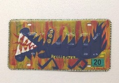 HELLIGATER outsider folk Visionary Blues LICENSE PLATE Art W. D. HARDEN