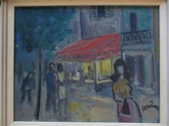 VINTAGE PAINTING IMPRESSIONIST EXPRESSIONIST PARIS? SIGNED MYSTERY URBAN MODERN