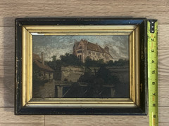 Antique Nuremberg Castle Germany Architectural Landscape Oil Painting