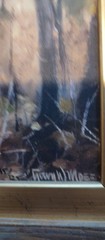 Ruffed Grouse Oil Painting On linen/Gold Frame – Art 8 3/8 X I I 5/8. 45/125