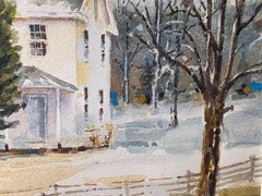 Hudson Ohio Listed Hilary H. Sheeter 1930-2018 Original Watercolor Mansion House