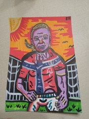 Painting Drawing Erling Haaland Norwegian football Fifa Soccer World Cup Jersey