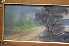+ Older Framed Pastel Landscape + 17 1/2″ x 7 1/2″ + (JC46) +
