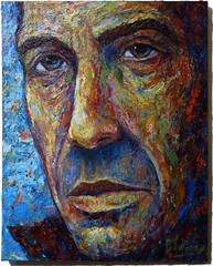 ORIGINAL OIL PAINTING█REALISM POP█ART SIGNED MALE PORTRAIT MAN DECO GUY 30×24″ A