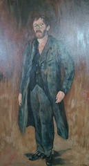 EDVARD MUNCH OIL ON CANVAS SIGNED AND DATED 1936 WITH FRAME IN GOLDEN LEAF NICE