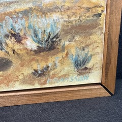 VTG Western Americana Painting FRANSSON Cowboy WILD WEST Cattle Drive Frontier