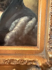 Oil Painting On Board PORTRAIT WEALTHY RENAISSANCE MAN Ornate Gold Frame 17 X 19