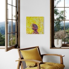 ORIGINAL Acrylic Painting Woman Abstract Vivid Portrait Modern HAND PAINTED