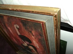 Original Oil Painting Young Latin Lady Dancer by INGRID in 1973 25×31″