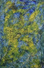 62”x40” Pollock/Richter style canvas painting Acrylic,Abstract, Modern,X Large