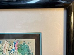 Framed Charles Cobelle Signed Lithograph Art COA 162/500 Titled „Rue De La Paix“