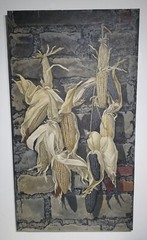 1956 Nicolas Moreno Maiz / Corn Original Oil Painting – Mexican Listed Artist