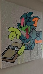 acrylic painting on 40×40 canvas by original artist Timmy sneaks!
