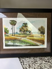 Lot Of 3 Original Watercolors from Vietnam? Framed SINGED KEO CHEA