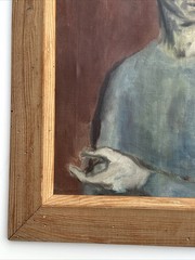 ANTIQUE PORTRAIT PAINTING WPA ARTIST LUCIUS CROWELL IMPRESSIONIST NEW YORK IL